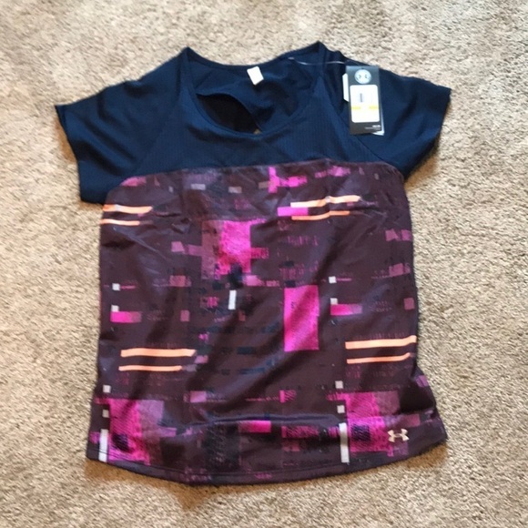 NWT Under Armour Open Back Tee - Picture 1 of 3